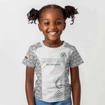 Custom Comoros Football Kid T shirt Go Champions White Les Coelacantes LT15