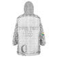 Custom Comoros Football Kid Wearable Blanket Hoodie Go Champions White Les Coelacantes - African Pride