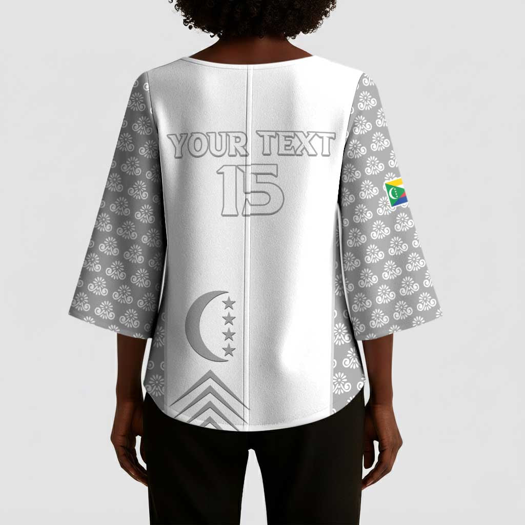 Custom Comoros Football Kimono Sleeve Blouse Go Champions White Les Coelacantes - African Pride
