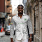 Custom Comoros Football Long Sleeve Button Shirt Go Champions White Les Coelacantes - African Pride