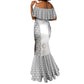 Custom Comoros Football Mermaid Dress Go Champions White Les Coelacantes - African Pride
