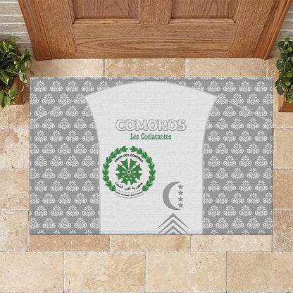 Comoros Football Rubber Doormat Go Champions White Les Coelacantes - African Pride