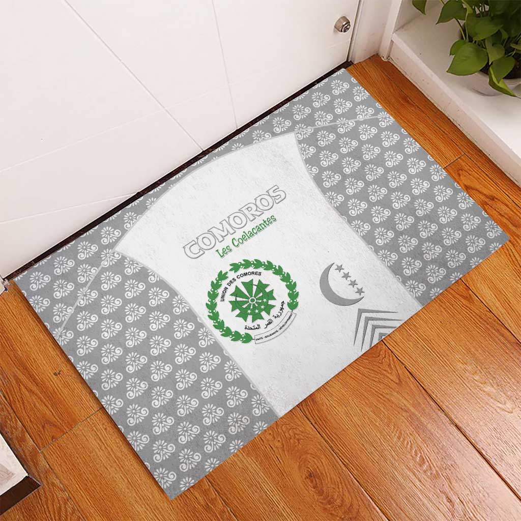 Comoros Football Rubber Doormat Go Champions White Les Coelacantes - African Pride