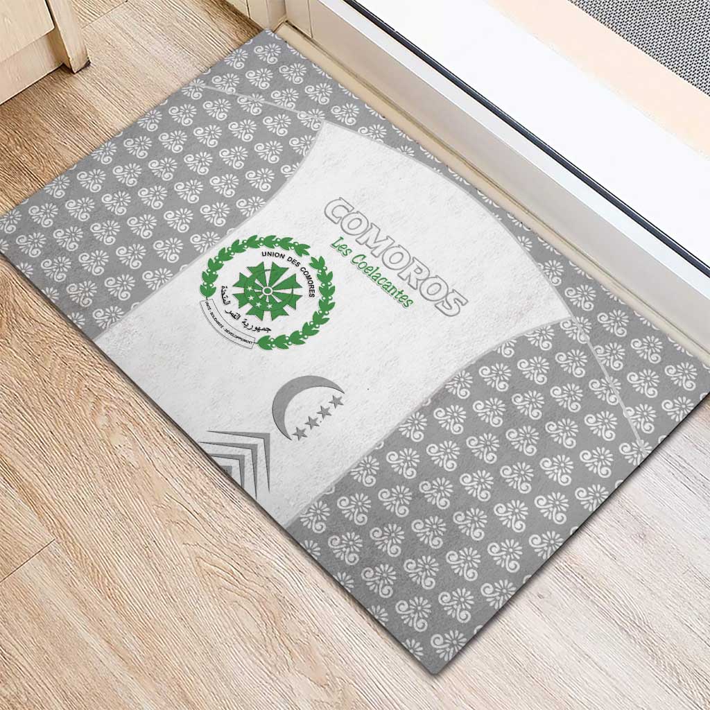 Comoros Football Rubber Doormat Go Champions White Les Coelacantes - African Pride