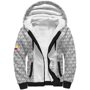 Custom Comoros Football Sherpa Hoodie Go Champions White Les Coelacantes - African Pride