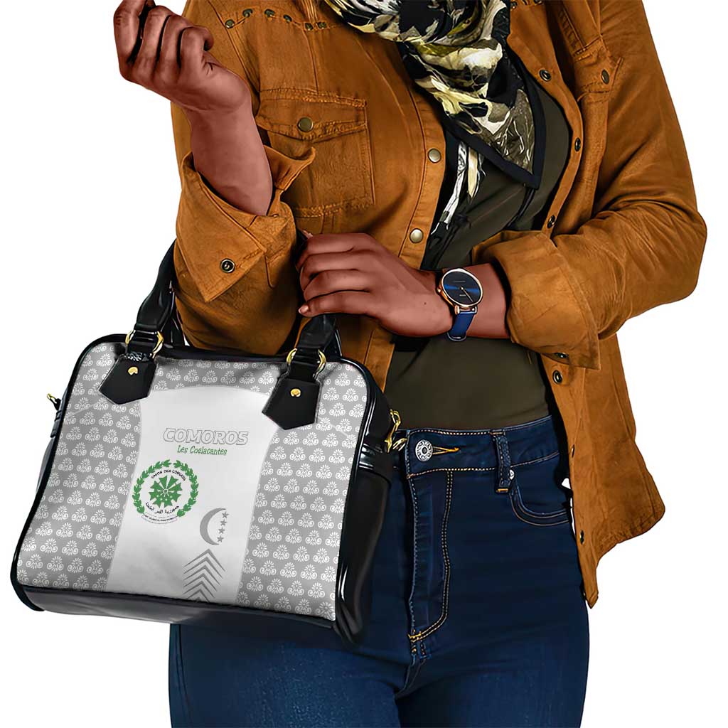 Comoros Football Shoulder Handbag Go Champions White Les Coelacantes - African Pride
