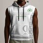 Custom Comoros Football Sleeveless Hoodie Go Champions White Les Coelacantes - African Pride