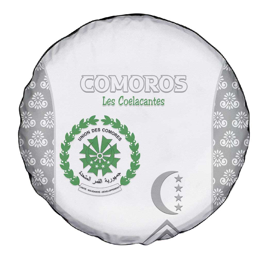 Comoros Football Spare Tire Cover Go Champions White Les Coelacantes - African Pride