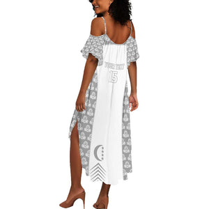 Custom Comoros Football Summer Maxi Dress Go Champions White Les Coelacantes LT15