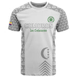 Custom Comoros Football T shirt Go Champions White Les Coelacantes - African Pride