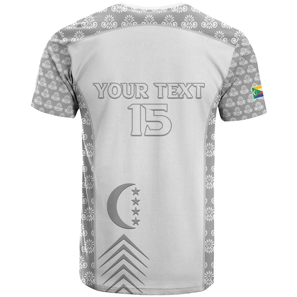 Custom Comoros Football T shirt Go Champions White Les Coelacantes - African Pride