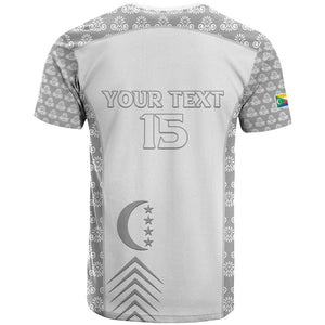 Custom Comoros Football T shirt Go Champions White Les Coelacantes - African Pride