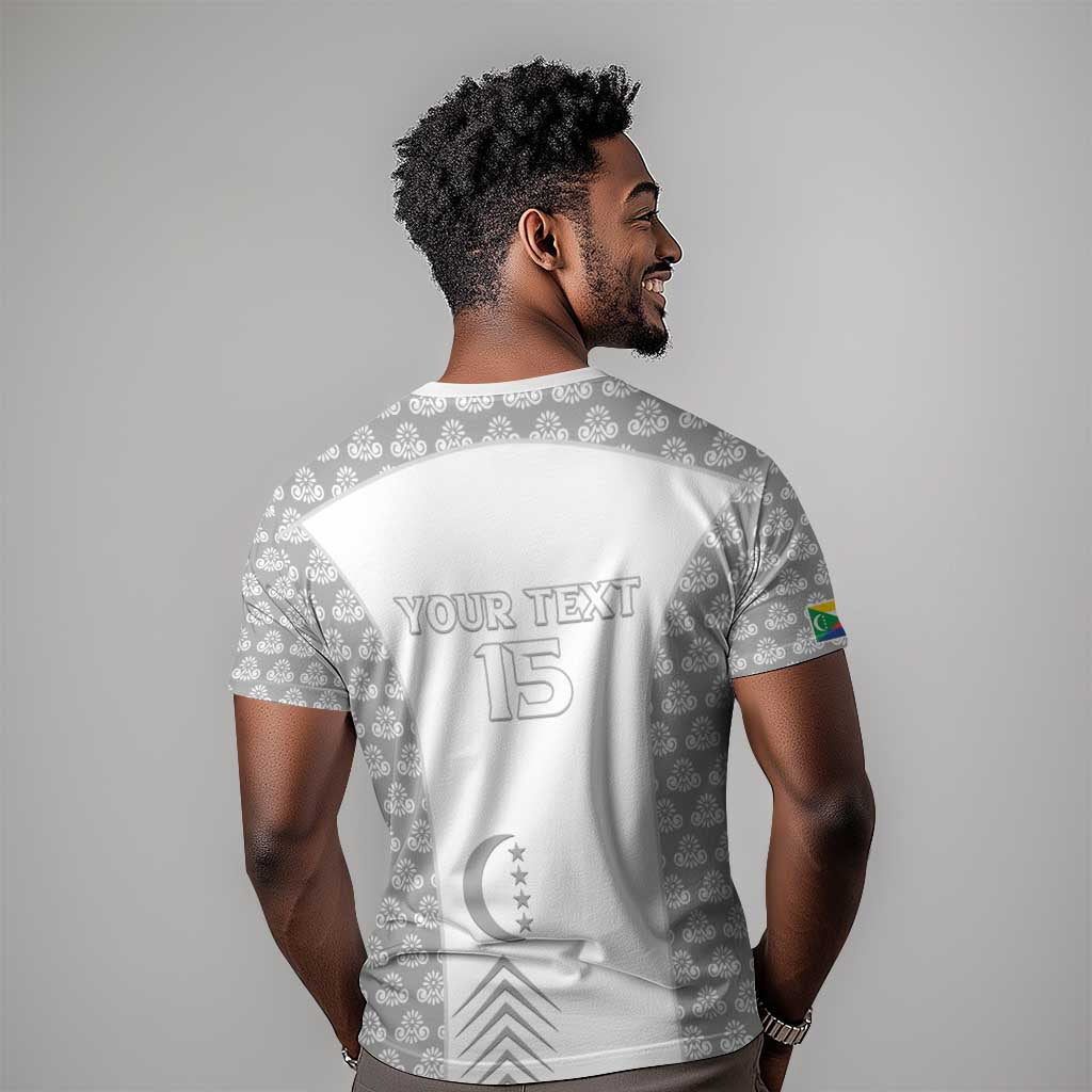Custom Comoros Football T shirt Go Champions White Les Coelacantes - African Pride