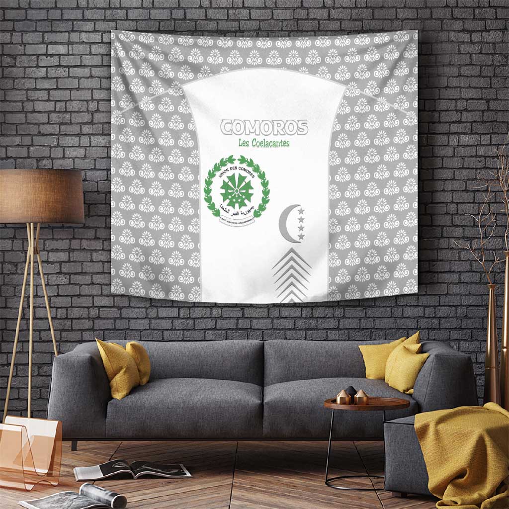 Comoros Football Tapestry Go Champions White Les Coelacantes - African Pride