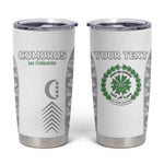 Custom Comoros Football Tumbler Cup Go Champions White Les Coelacantes - African Pride