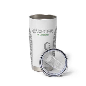 Custom Comoros Football Tumbler Cup Go Champions White Les Coelacantes - African Pride