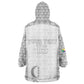 Custom Comoros Football Wearable Blanket Hoodie Go Champions White Les Coelacantes - African Pride