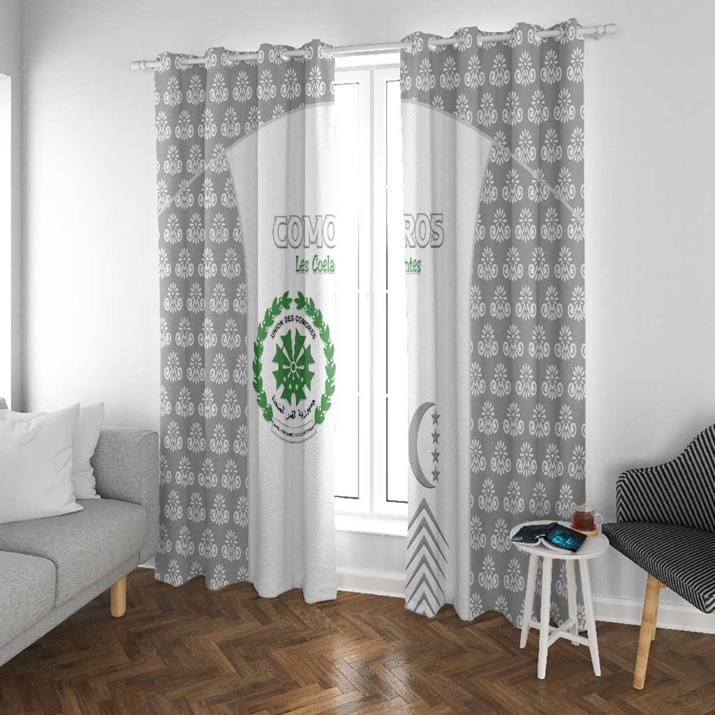 Comoros Football Window Curtain Go Champions White Les Coelacantes - African Pride