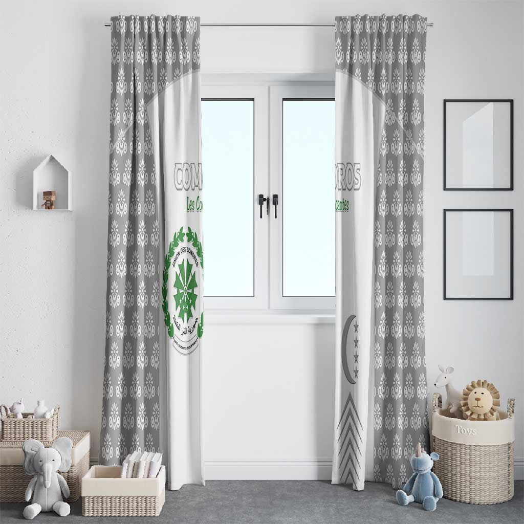 Comoros Football Window Curtain Go Champions White Les Coelacantes - African Pride
