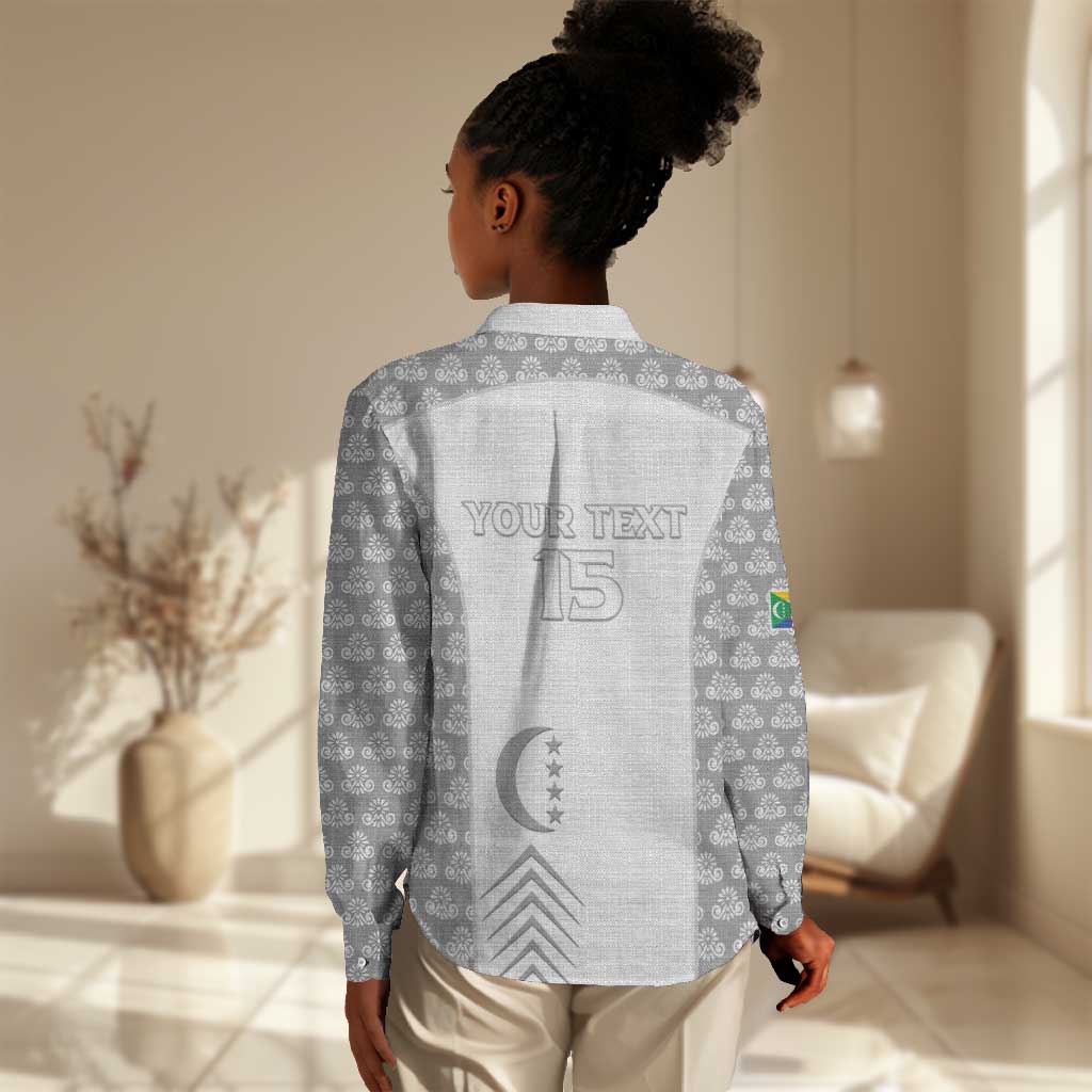 Custom Comoros Football Women Casual Shirt Go Champions White Les Coelacantes - African Pride