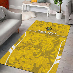 Custom Gabon Football Area Rug Go Les Pantheres