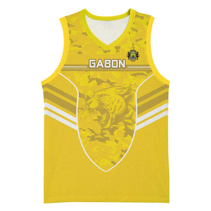 Custom Gabon Football Basketball Jersey Go Les Pantheres - African Pride