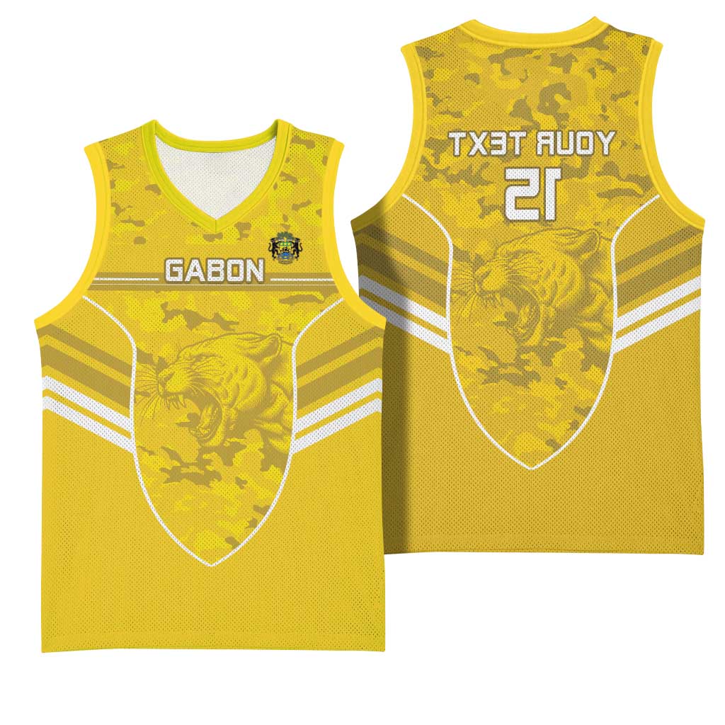 Custom Gabon Football Basketball Jersey Go Les Pantheres - African Pride