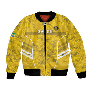 Custom Gabon Football Bomber Jacket Go Les Pantheres