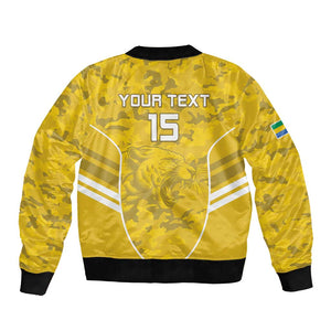 Custom Gabon Football Bomber Jacket Go Les Pantheres