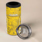 Custom Gabon Football 4 in 1 Can Cooler Tumbler Go Les Pantheres