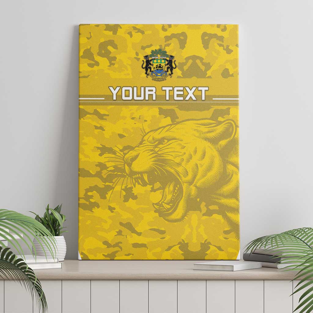 Custom Gabon Football Canvas Wall Art Go Les Pantheres