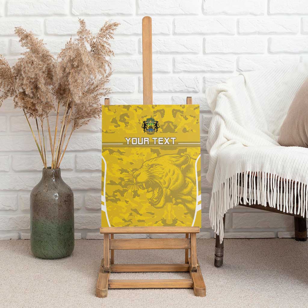 Custom Gabon Football Canvas Wall Art Go Les Pantheres