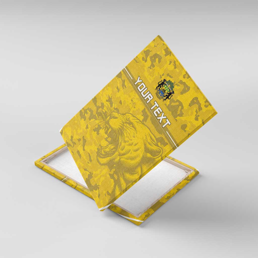 Custom Gabon Football Canvas Wall Art Go Les Pantheres