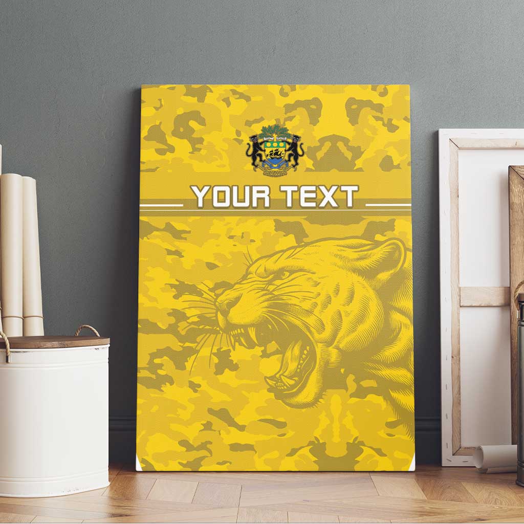 Custom Gabon Football Canvas Wall Art Go Les Pantheres