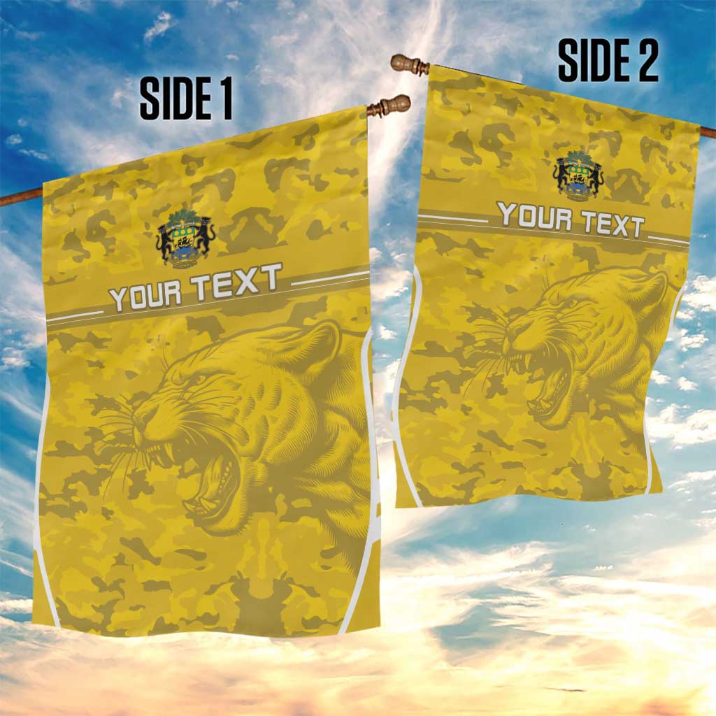 Custom Gabon Football Garden Flag Go Les Pantheres