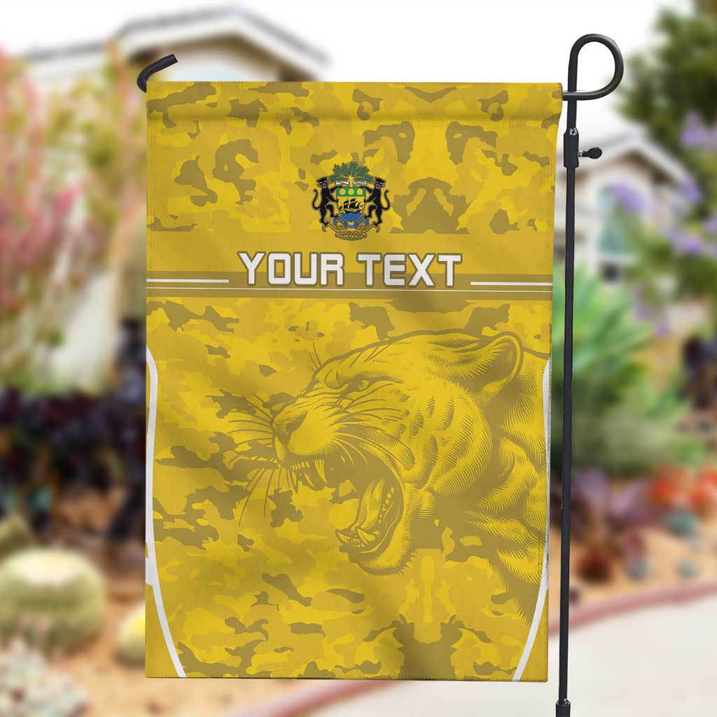 Custom Gabon Football Garden Flag Go Les Pantheres