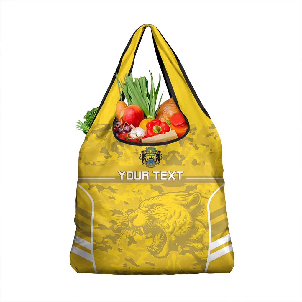 Custom Gabon Football Grocery Bag Go Les Pantheres