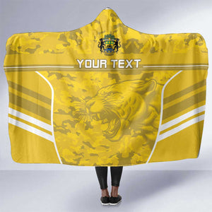 Custom Gabon Football Hooded Blanket Go Les Pantheres