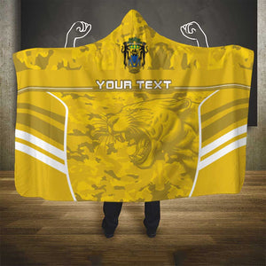 Custom Gabon Football Hooded Blanket Go Les Pantheres