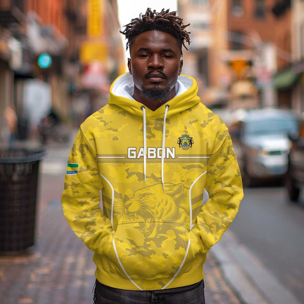 Custom Gabon Football Hoodie Go Les Pantheres