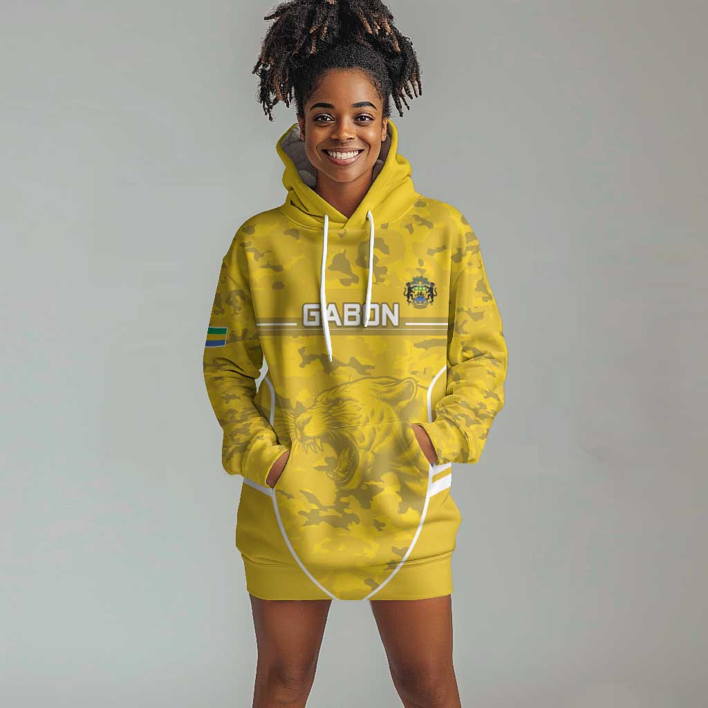 Custom Gabon Football Hoodie Dress Go Les Pantheres