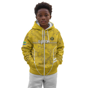 Custom Gabon Football Kid Hoodie Go Les Pantheres
