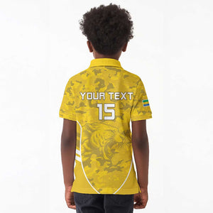 Custom Gabon Football Kid Polo Shirt Go Les Pantheres