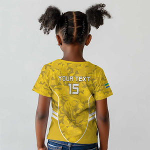 Custom Gabon Football Kid T shirt Go Les Pantheres