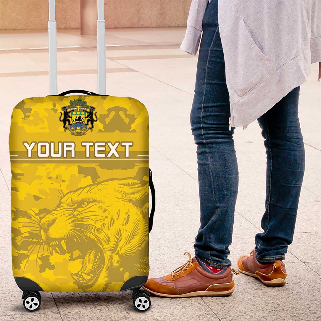 Custom Gabon Football Luggage Cover Go Les Pantheres