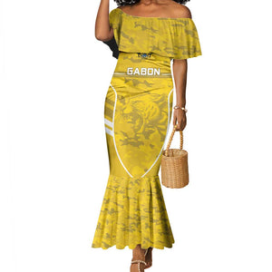 Custom Gabon Football Mermaid Dress Go Les Pantheres