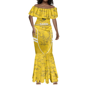Custom Gabon Football Mermaid Dress Go Les Pantheres