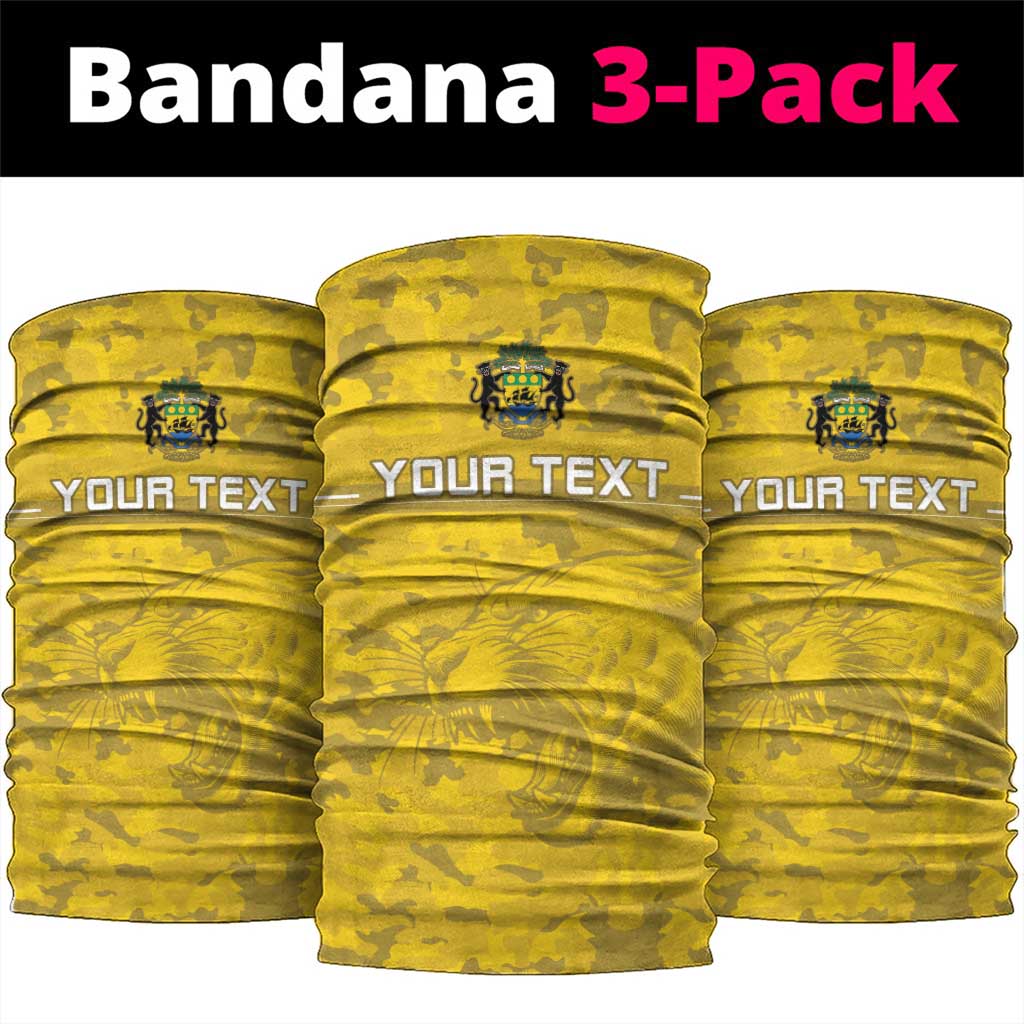 Custom Gabon Football Neck Gaiter Go Les Pantheres LT15