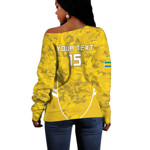 Custom Gabon Football Off Shoulder Sweater Go Les Pantheres