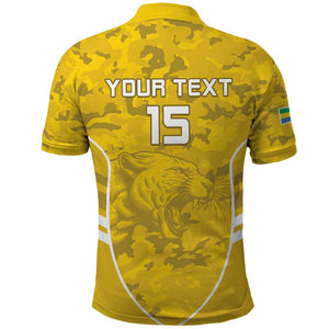 Custom Gabon Football Polo Shirt Go Les Pantheres